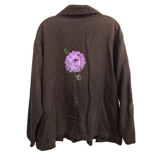 By Taylor American Original American Hand Painted L/XL Shacket Vtg Grunge Boho - Picture 7 of 15